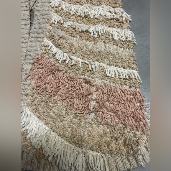 Anthropologie Moth Womens XS/S Boho Shaggy Open Front‎ Hippie Cardigan Sweater - Picture 9 of 10